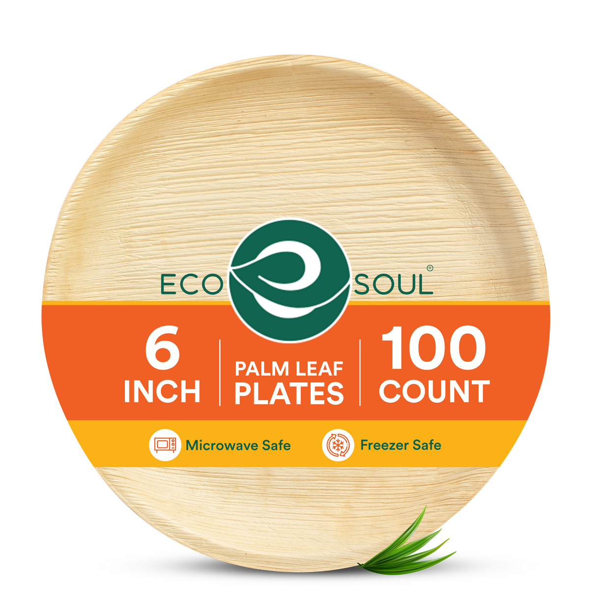 6 Inch Round Compostable Bamboo Plates
