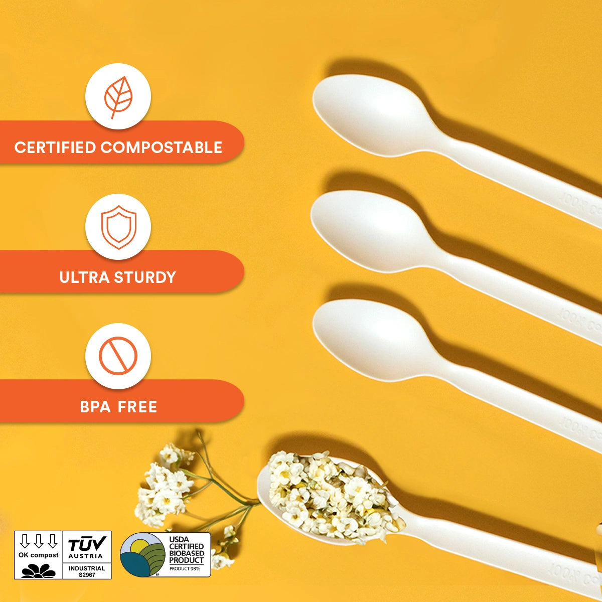 Certified Compostable Spoon Set