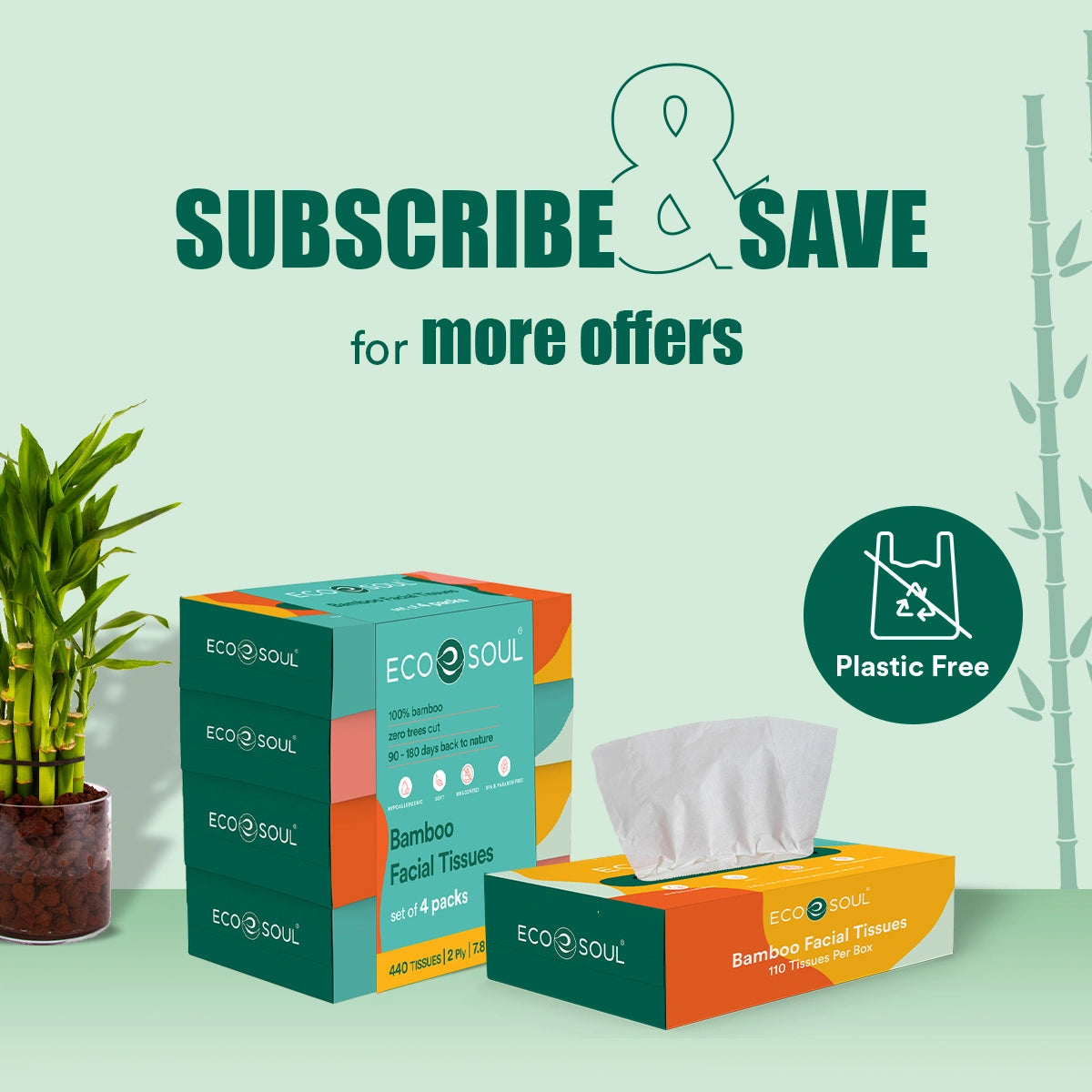 Subscribe and save for Bamboo Facial Tissue