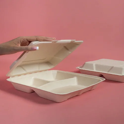 Eco-Friendly Clamshell Containers Made of Bagasse/Sugarcane