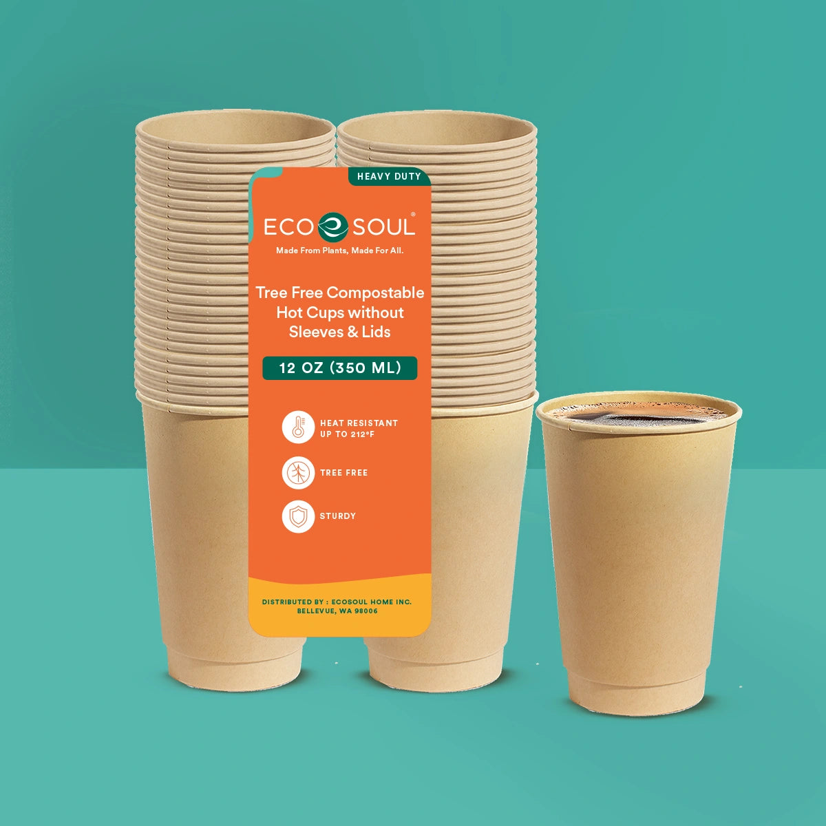 Ecofriendly Hot Cups 12 oz size 