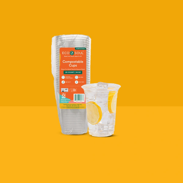 Buy 16oz Compostable Party Cups | Eco Friendly Party Cups 100 / Cornstarch / Cups