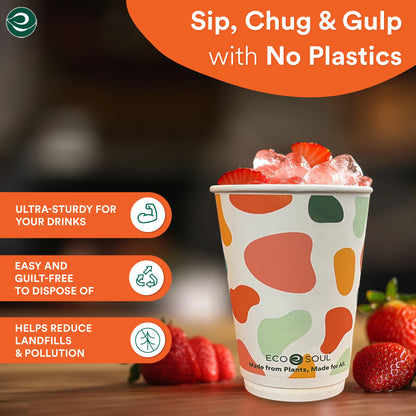 12 oz Disposable Hot and Cold Paper Cups