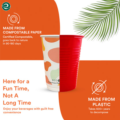 12 oz Disposable Hot and Cold Paper Cups