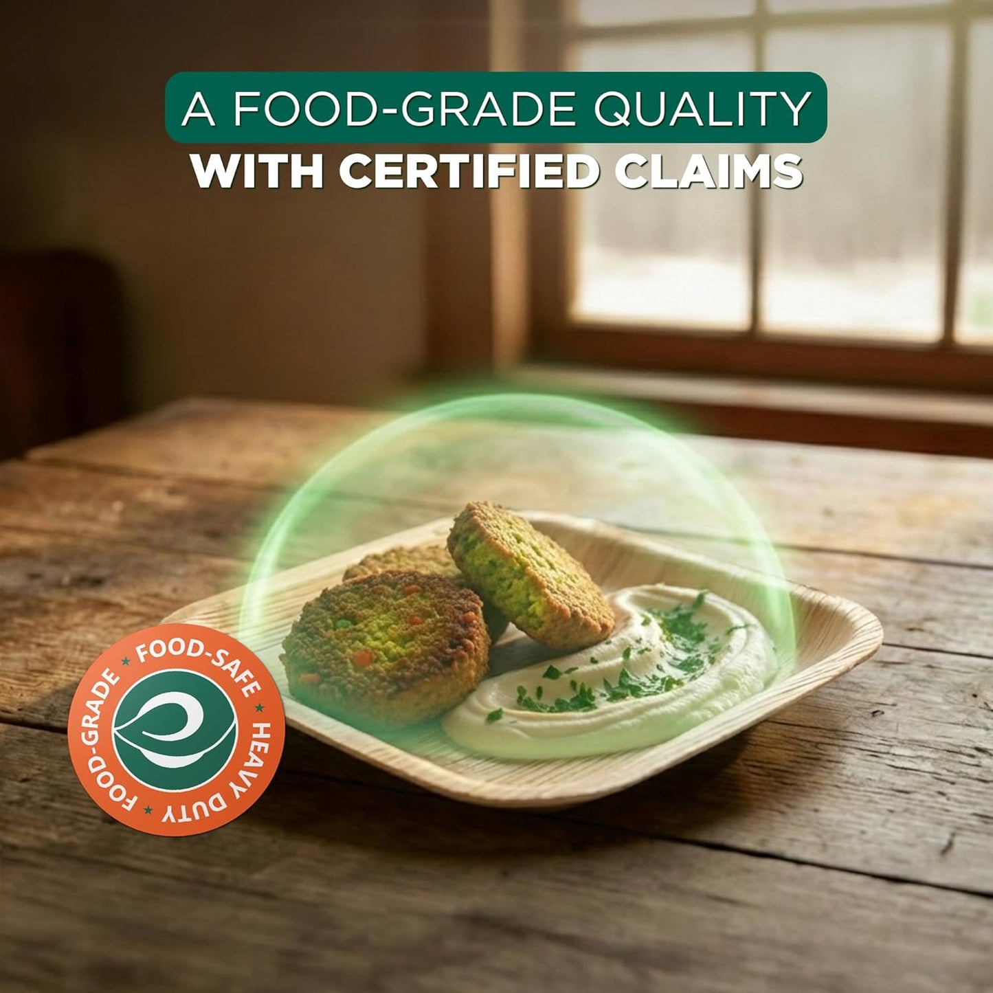 6 Inch Square Compostable Bamboo Plates