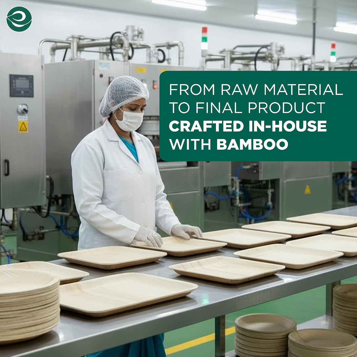 8 Inch Round Compostable Bamboo Plates