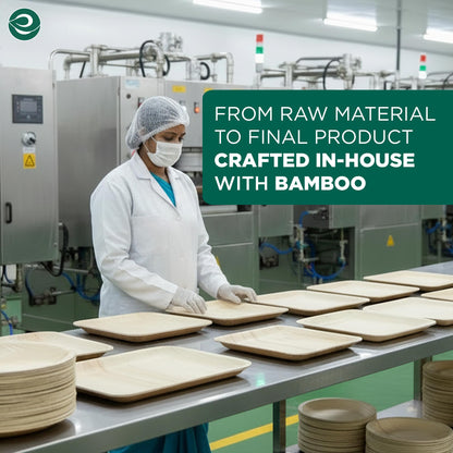 10 Inch Round Compostable Bamboo Plates