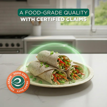 8 Inch Round Compostable Bamboo Plates