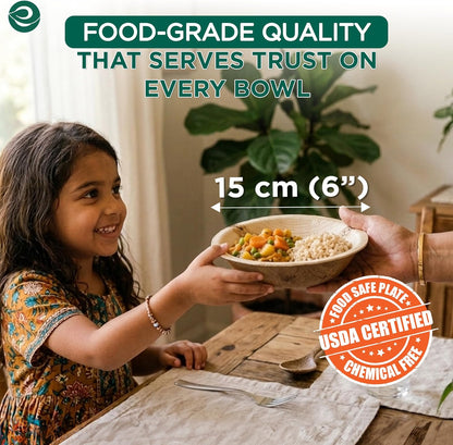 16 oz Compostable 6 Inch Round Bamboo Bowls