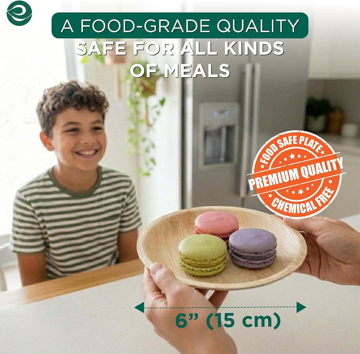 6 Inch Round Compostable Bamboo Plates
