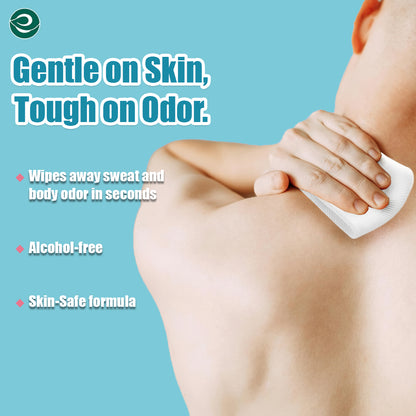 Plant-Based Unisex Deodorant Wipes - Citrus