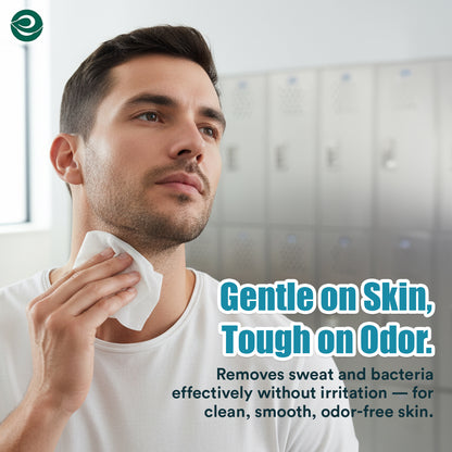 Plant-Based Unisex Deodorant Wipes - Citrus