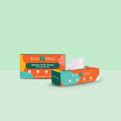 Bamboo 2 Ply Facial Tissues - 100 Tissues Per Box