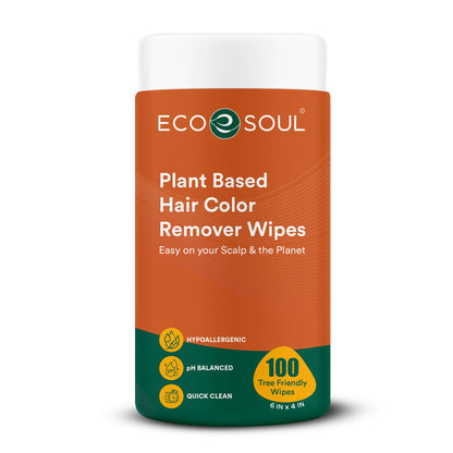 ECO SOUL Plant-Based Hair Color Remover Wipes for Skin & Scalp (50 Count, Pack of 1)