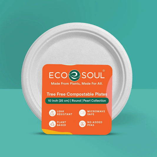 10 inch round bagasse plate