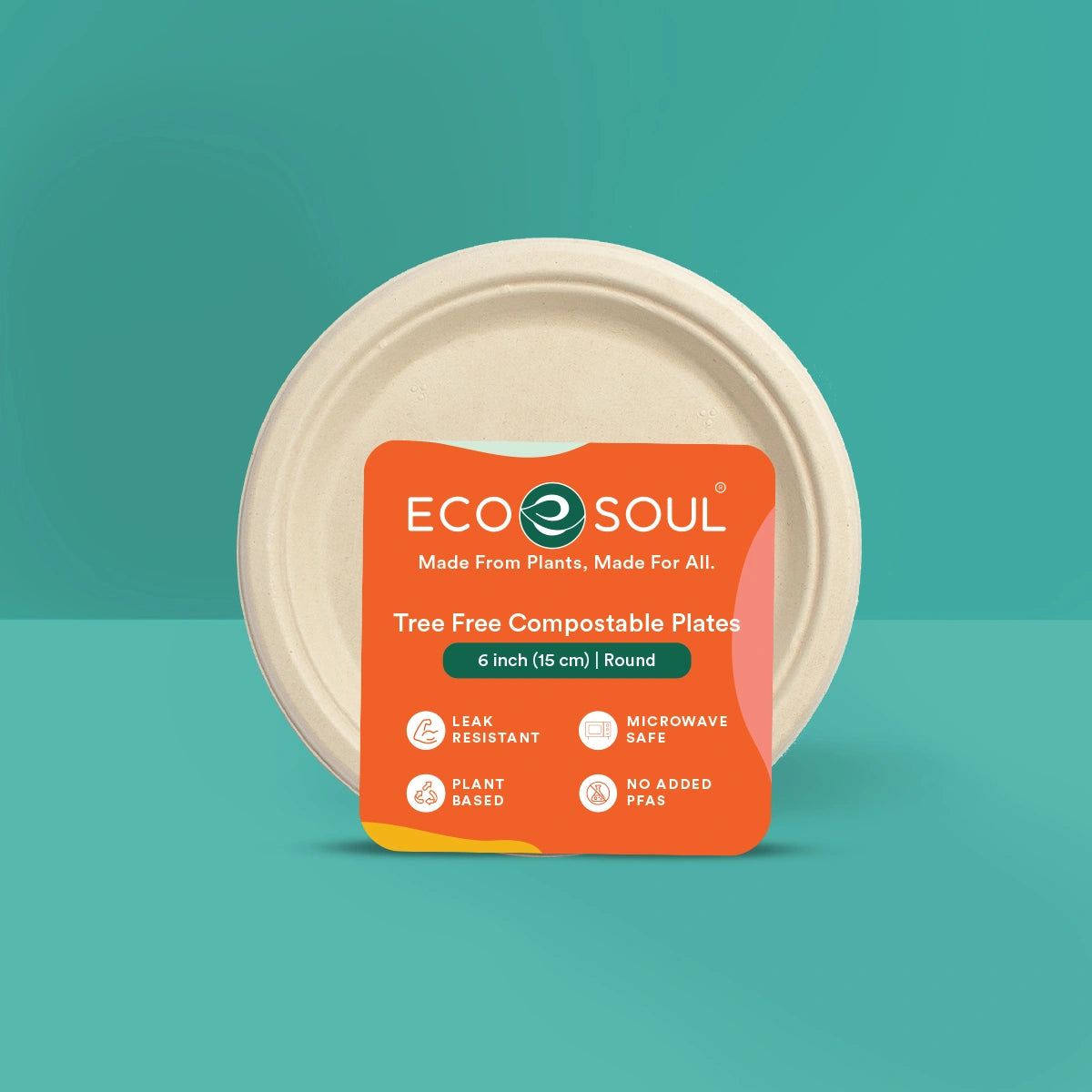 6 inch bagasse plate