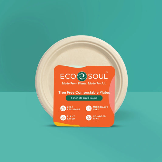 6 inch bagasse plate