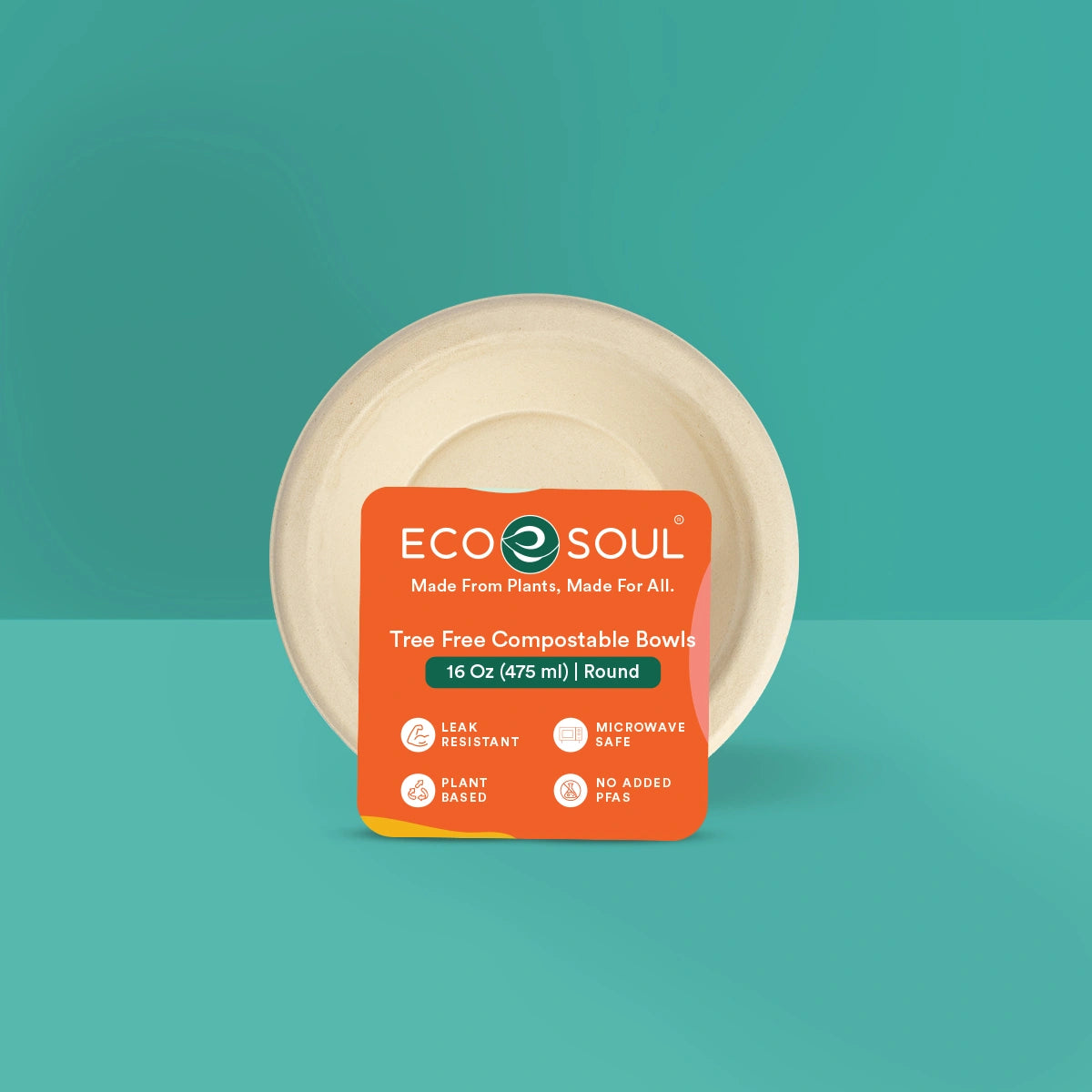 Bagasse Bowl 16 Oz Size