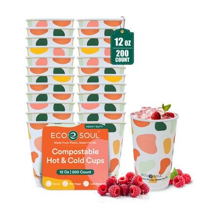 12 oz Disposable Hot and Cold Paper Cups