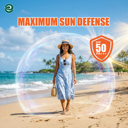 ECO SOUL Plant-Based Sunscreen Wipes SPF 50 PA+++ (30 Count, Pack of 1)