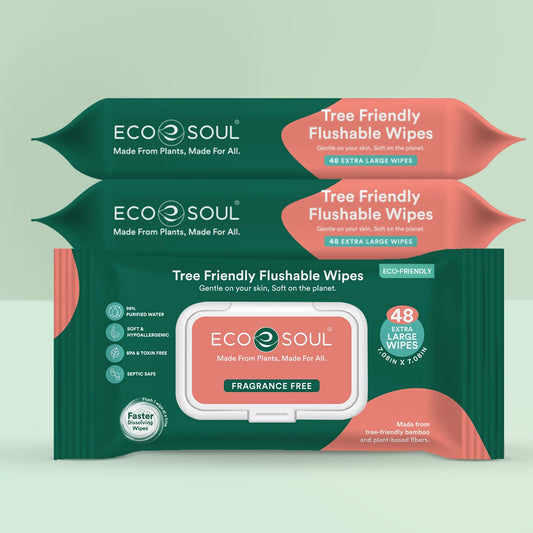 Premium Bamboo Flushable Wipes  - 48 Wipes Per Pack