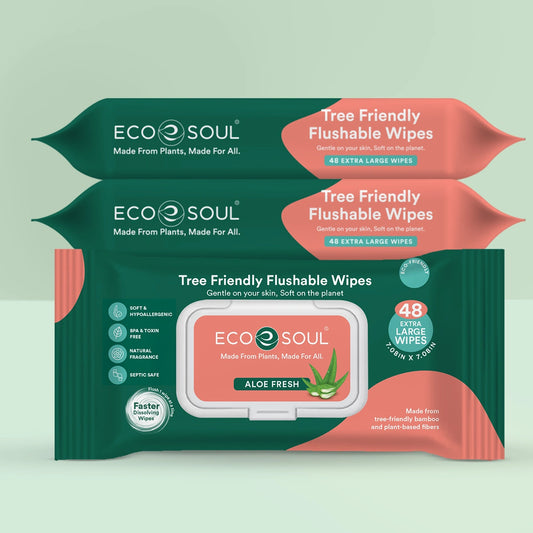 Tree Free Flushable Wipes Aloe Vera Flaour