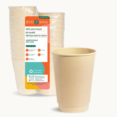 12oz Compostable Hot Chocolate Cups: Eco-friendly cups for enjoying hot chocolate.