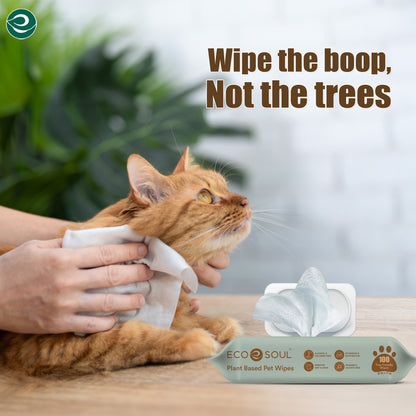 Pet Wipes for Dogs & Cats  with Aloe & Glycerin | Pack of 2 (200 Wipes)