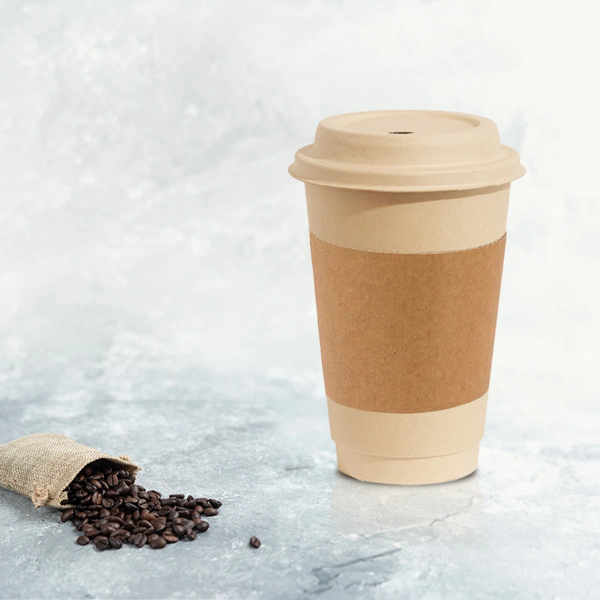 Buy 12oz Disposable Coffee Cups with Lids – EcoSoul Home