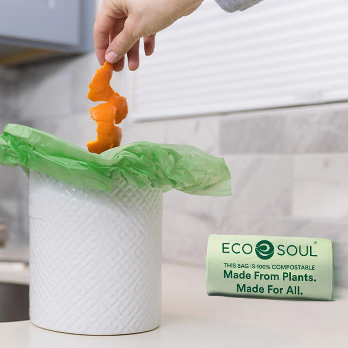 100% Compostable Garbage Bags, gallon, Available Online Eco