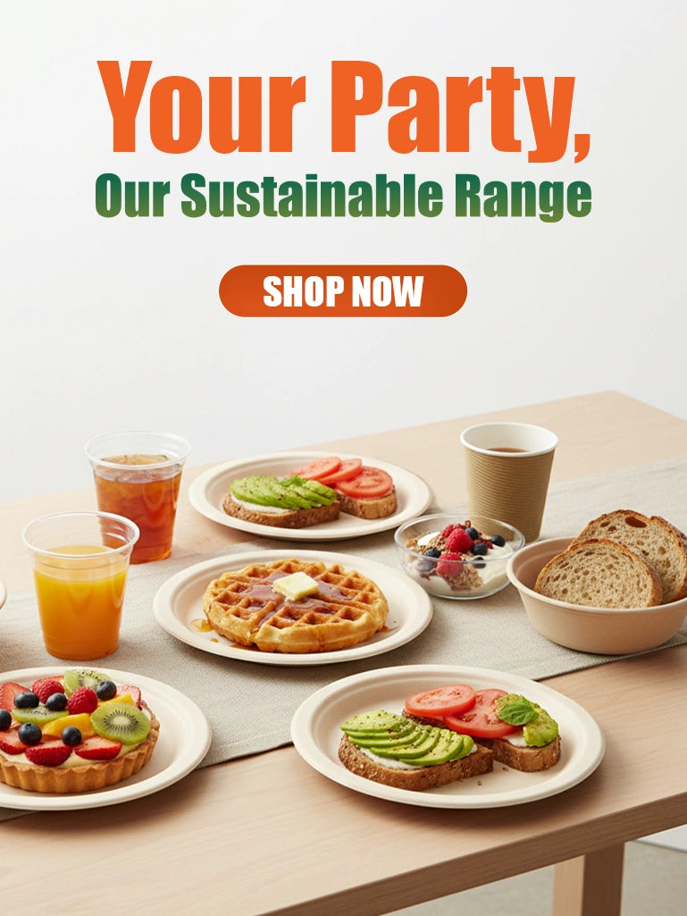 Sustainable Party Setup with ecofriendly compostable products