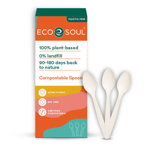 Buy Disposable Spoon Set | Compostable Spoon Set – EcoSoul Home