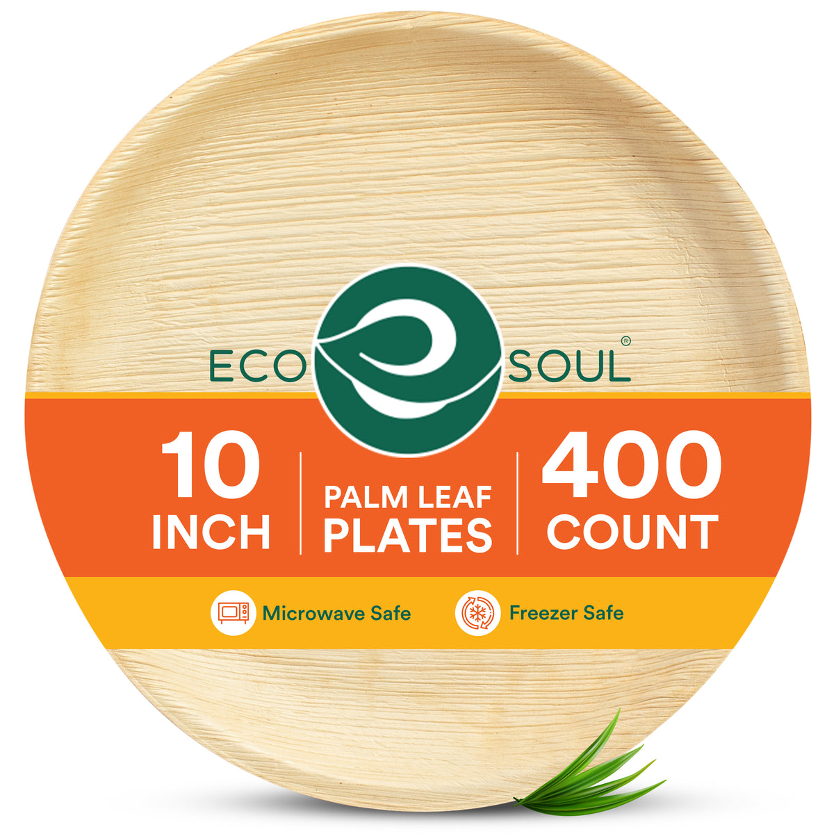10 Inch Round Compostable Bamboo Plates