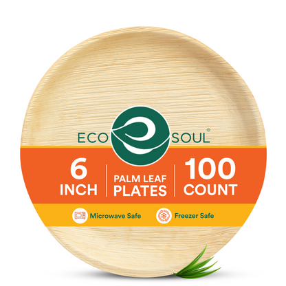 6 Inch Round Compostable Bamboo Plates