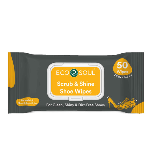 ECO SOUL Scrub & Shine Shoe Cleaning Wipes (50 Count, Pack of 1
