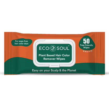 ECO SOUL Plant-Based Hair Color Remover Wipes for Skin & Scalp (50 Count, Pack of 1)