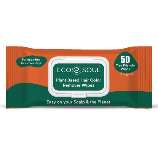 ECO SOUL Plant-Based Hair Color Remover Wipes for Skin & Scalp (50 Count, Pack of 1)