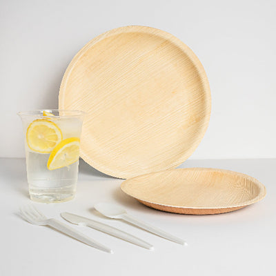 Compostable Palm Leaf Plates, Bowls and Cutlery
